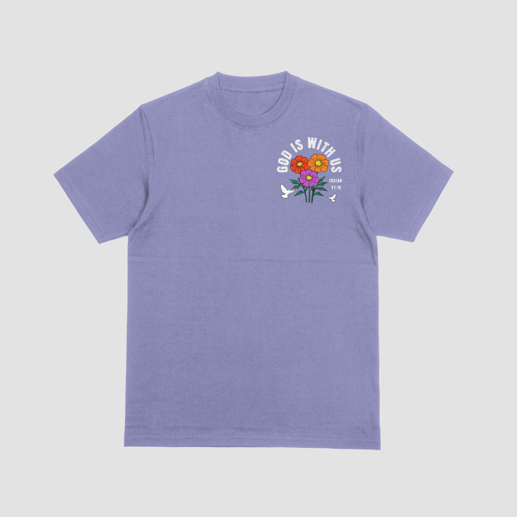 God Is With Us Floral Tee