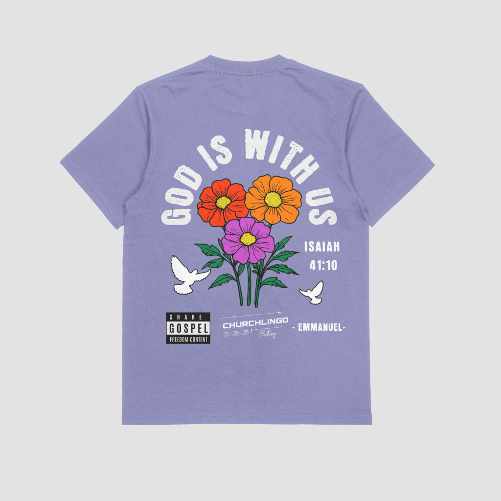 God Is With Us Floral Tee