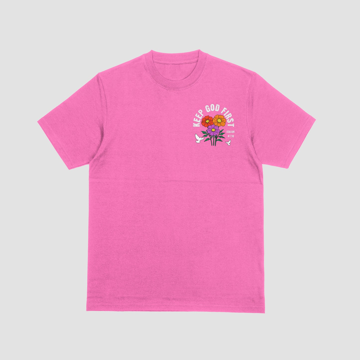 God Is With Us Floral Tee
